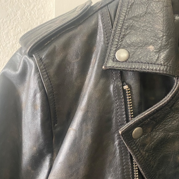 ALLSAINTS “RAID” Leather Jacket (Men’s) - Picture 8 of 13